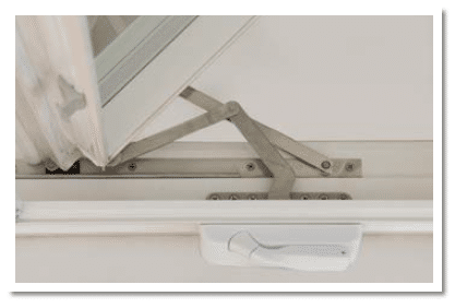 Viwinco Stainless Steel hinge on a Casement Window