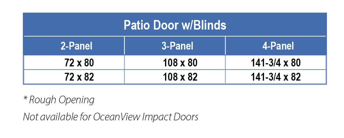 viwinco - blink blinds patio door size availability