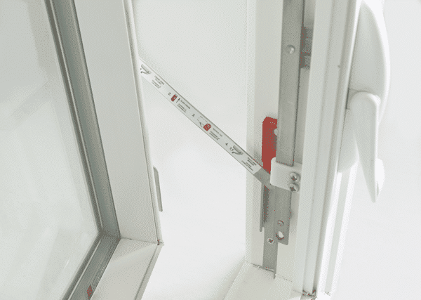 Window operating control device locks for casement windows