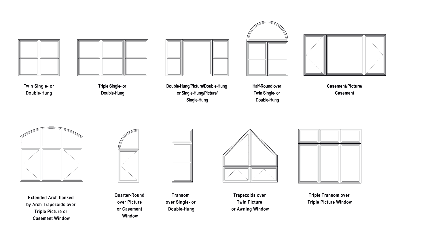 Illustrations of Viwinco Structural Mullion Options