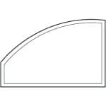 Diagram of a Viwinco arch trapezoid window.